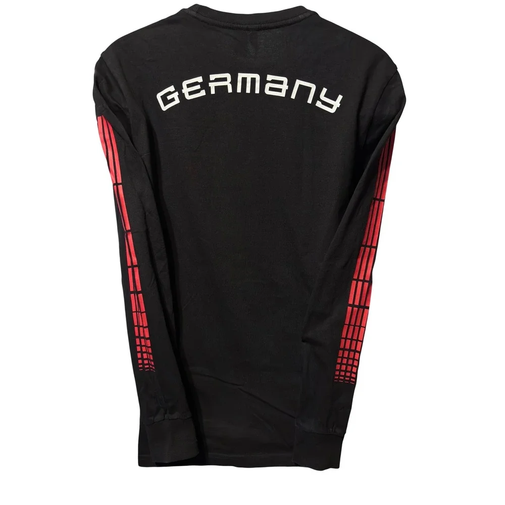 H&M Divided Germany‎ Long Sleeve Shirt Mens Small Black Excellent Graphic Tee